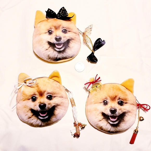 Gold, Black Bow Change purse, One of a kind. - Picture 3 of 3